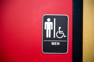 Duvarda tuvalet işareti