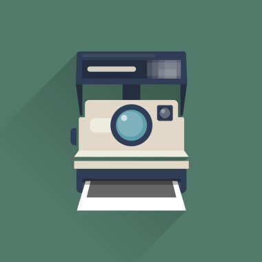 Retro polaroid fotoğraf makinesi