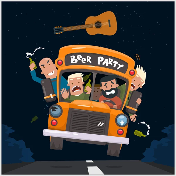 bira partisi otobüs poster