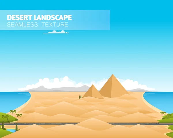 Paisagem deserto ilustração — Vetor de Stock