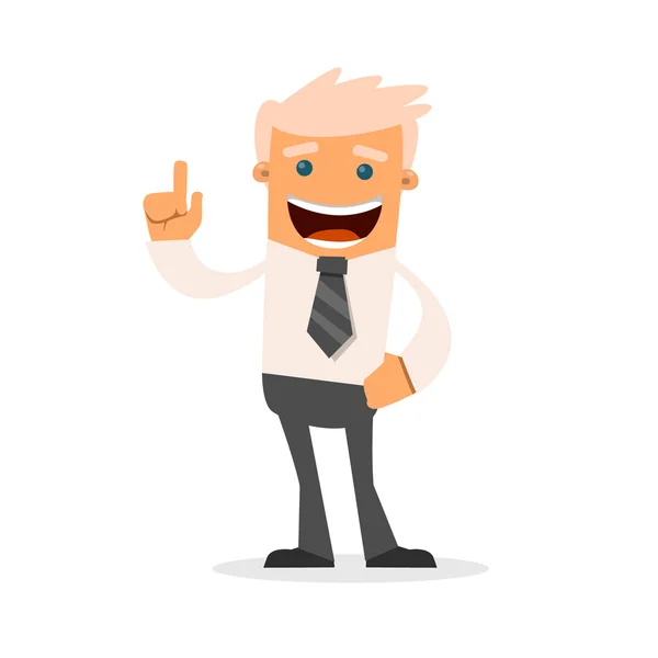 Happy office manager. — Stock Vector