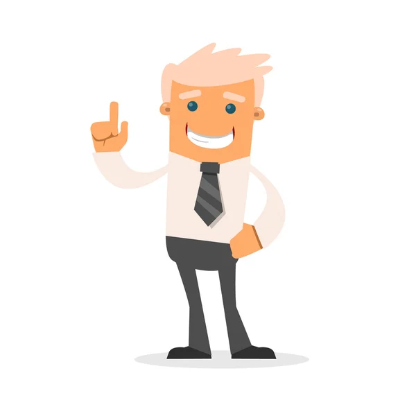 Happy office manager. — Stock Vector