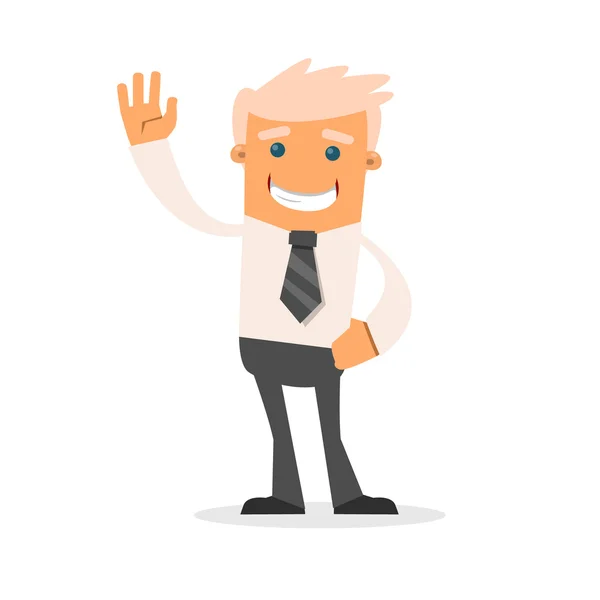 Happy office manager. — Stock Vector