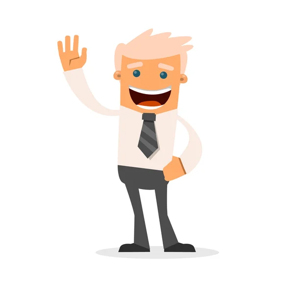 Happy office manager. — Stock Vector