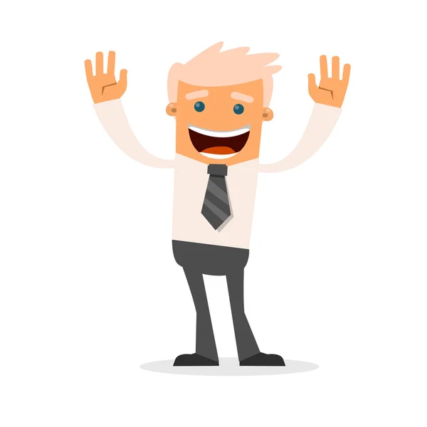 Happy office manager. — Stock Vector