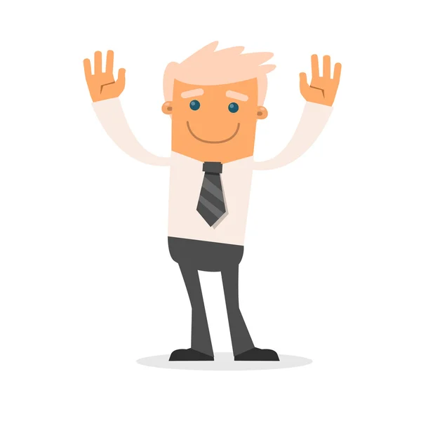 Happy office manager. — Stock Vector