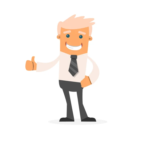 Happy office manager. — Stock Vector