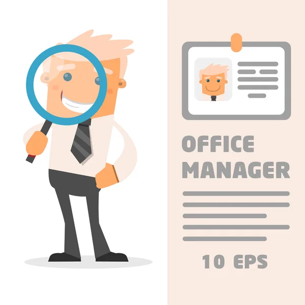 Happy office man. — Stock Vector