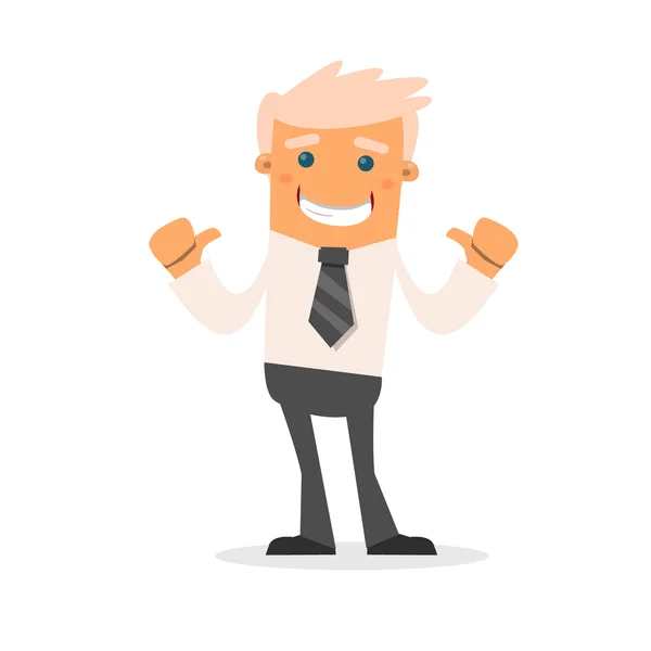 Happy office manager. — Stock Vector