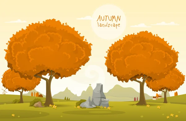 Tema de otoño — Vector de stock