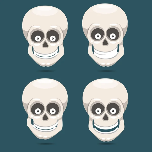 Set of skulls — Stock Vector