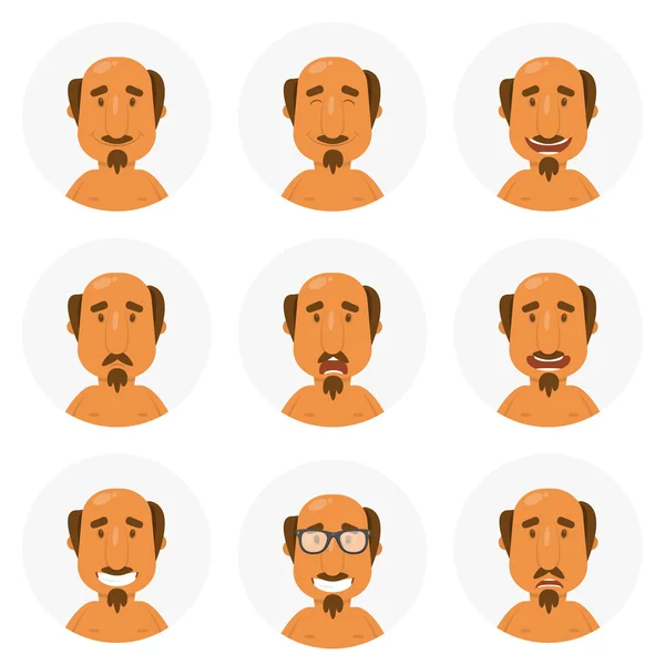 Avatars with fun man — Stock Vector