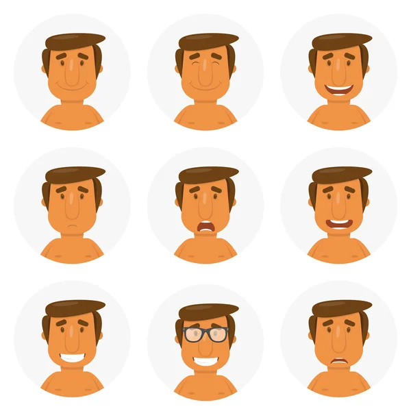 Avatars met leuke vent — Stockvector