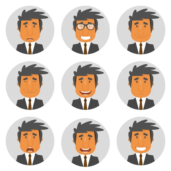 Ställ in runda avatarer med office — Stock vektor