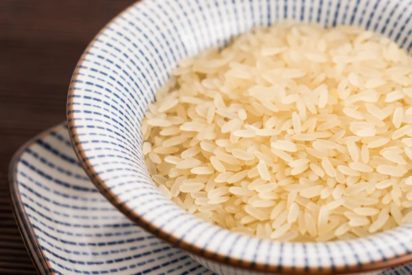 Kom van geblancheerd risotto rijst — Stockfoto