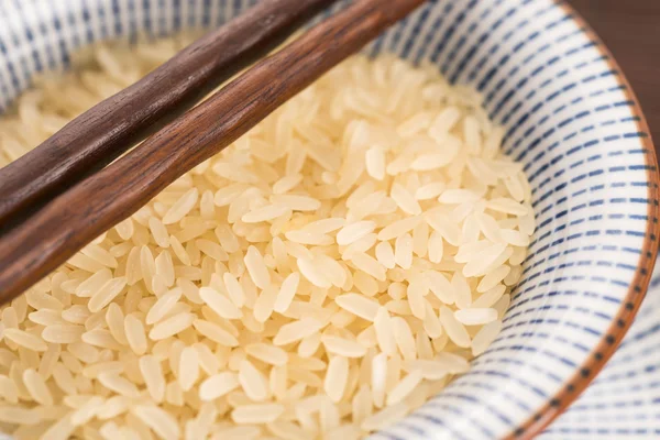 Ciotola di riso parboiled risotto — Foto Stock