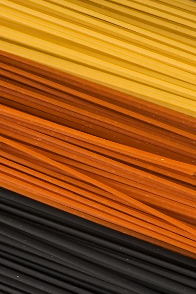 Three colour pasta, macro — Stock Photo, Image