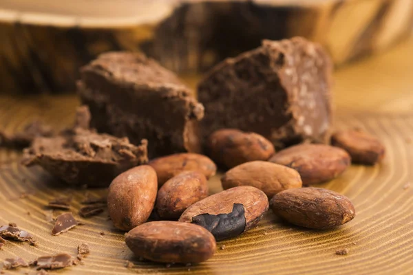 Chocolate picado con cacao —  Fotos de Stock