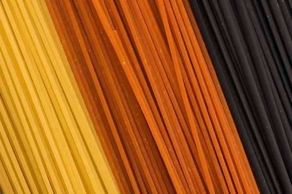 Three colour pasta, macro — Stock Photo, Image