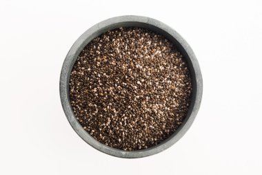 chia tohumları beyaz üzerine izole