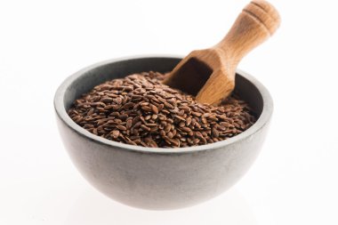 Beyaz arka planda linseeds