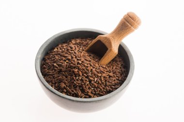 Beyaz arka planda linseeds