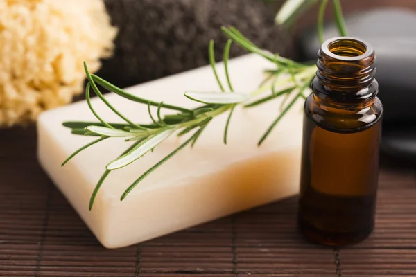 Rosemary Handmade Soap wth oil — Stock Photo, Image