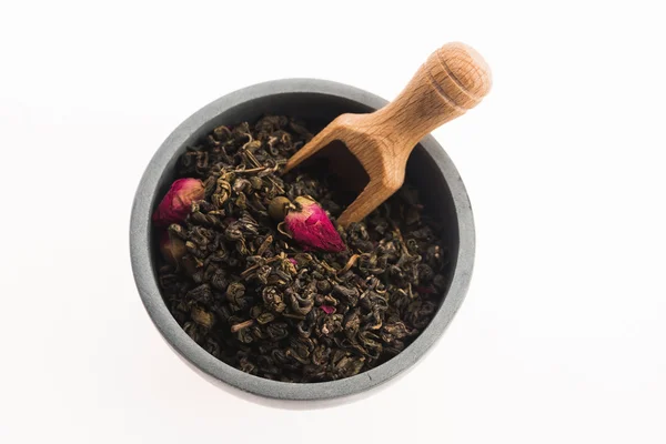 Gül tomurcukları ile Çin çay — Stok fotoğraf