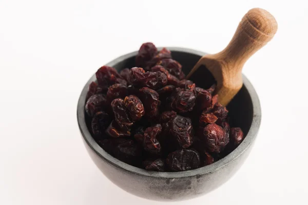 Dried cranberries in a bowl — Stock Photo, Image