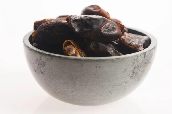 Dried dates fruit in a bowl — Stock Photo, Image