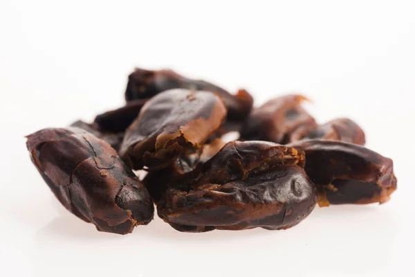 Dried dates fruit on white — Stock Photo, Image