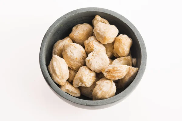 Candlenut or Kukui is a spice especially used in indonesian cook — Stock Photo, Image