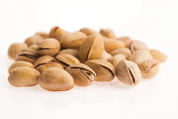 Pistachios on white background — Stock Photo, Image