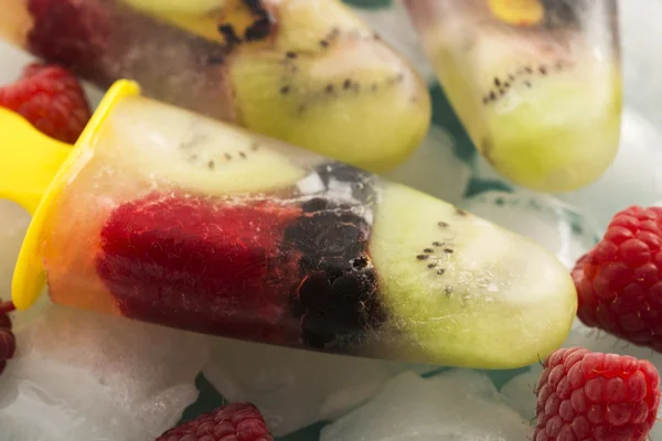 Ev yapımı dondurma meyve ile — Stok fotoğraf