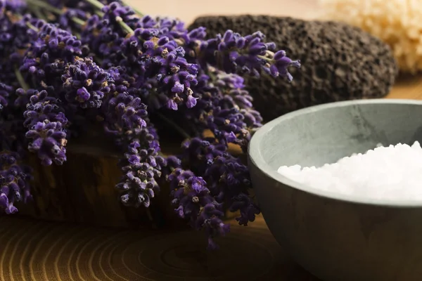 Lavendel spa artiklar — Stockfoto