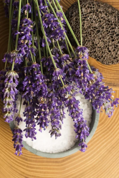 Lavendel spa artiklar — Stockfoto