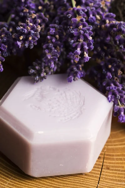 Artículos de spa de lavanda — Foto de Stock