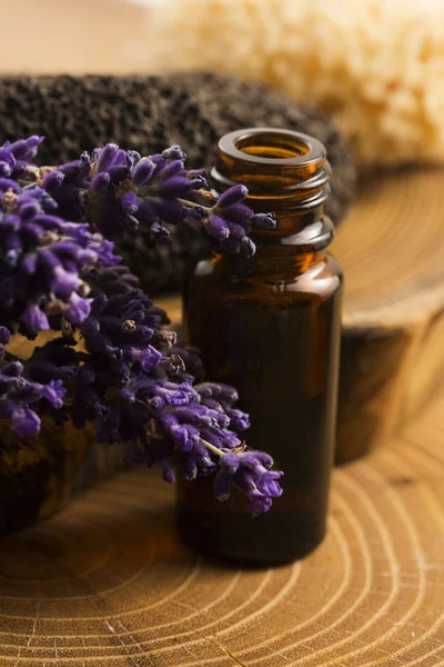 Itens de spa lavanda — Fotografia de Stock