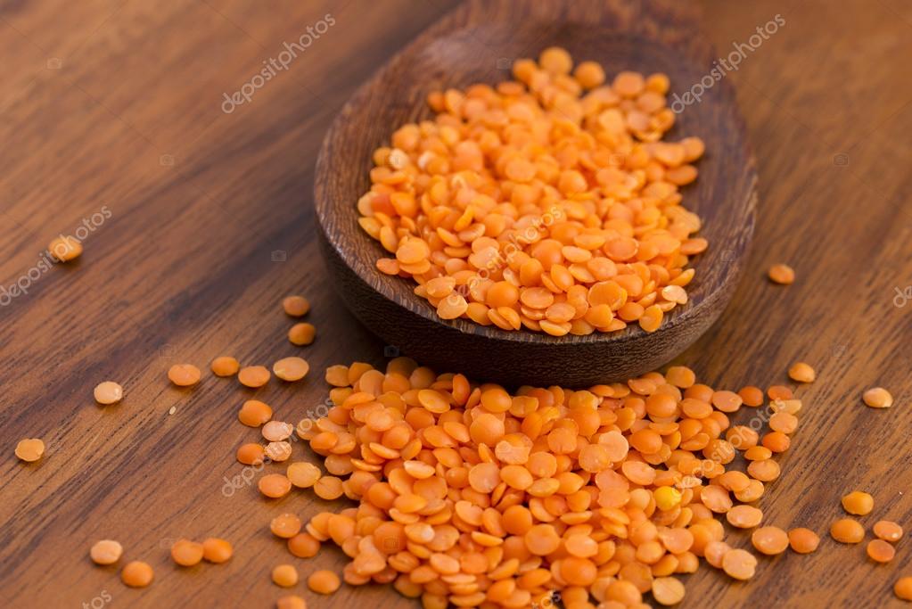 Dry Organic Red Lentils — Stock Photo © joannawnuk #54545853