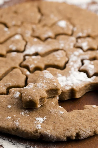 Christmas baking - gingerbreads — Stock Photo, Image