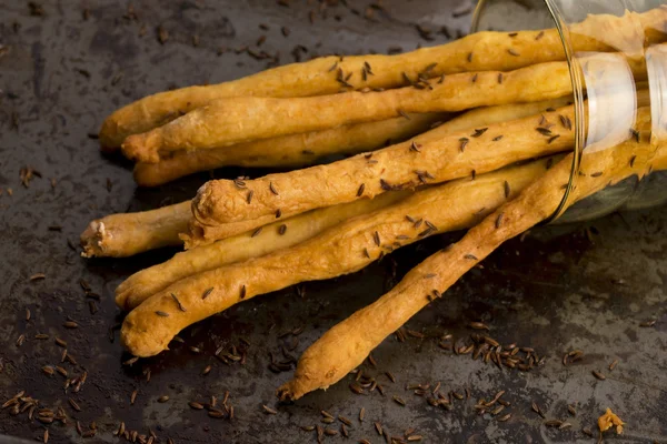 Grissini with cumin — Stock Photo, Image