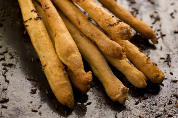 Grissini with cumin — Stock Photo, Image