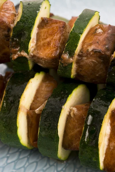 Somon ve kabak kebab — Stok fotoğraf