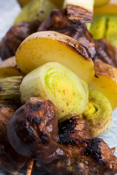 Grilovaný kebab (šašlik) — Stock fotografie