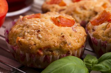 Bir çerez olarak taze pizza muffin