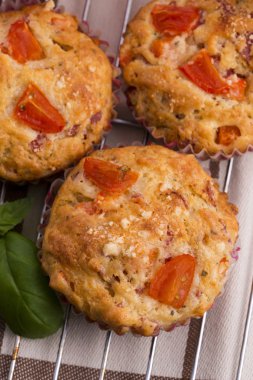Bir çerez olarak taze pizza muffin