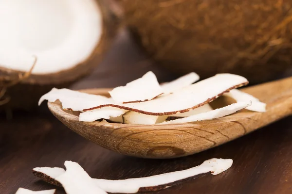 Close up of sliced coconut — Stock Photo, Image