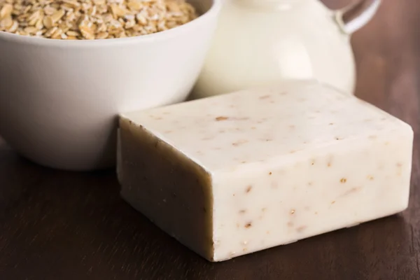 Oatmeal soap — Stock Photo, Image