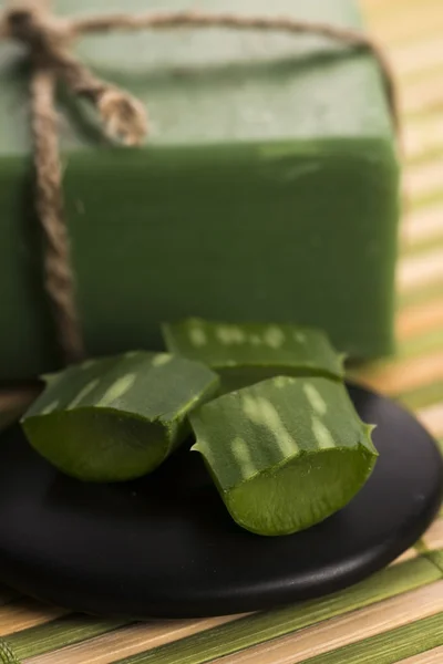 Aloe vera tvål — Stockfoto