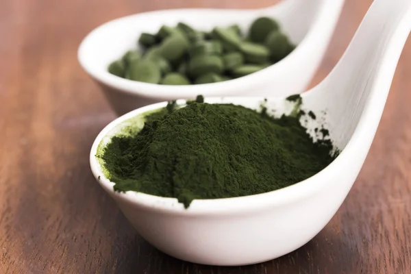 Green chlorella — Stock Photo, Image